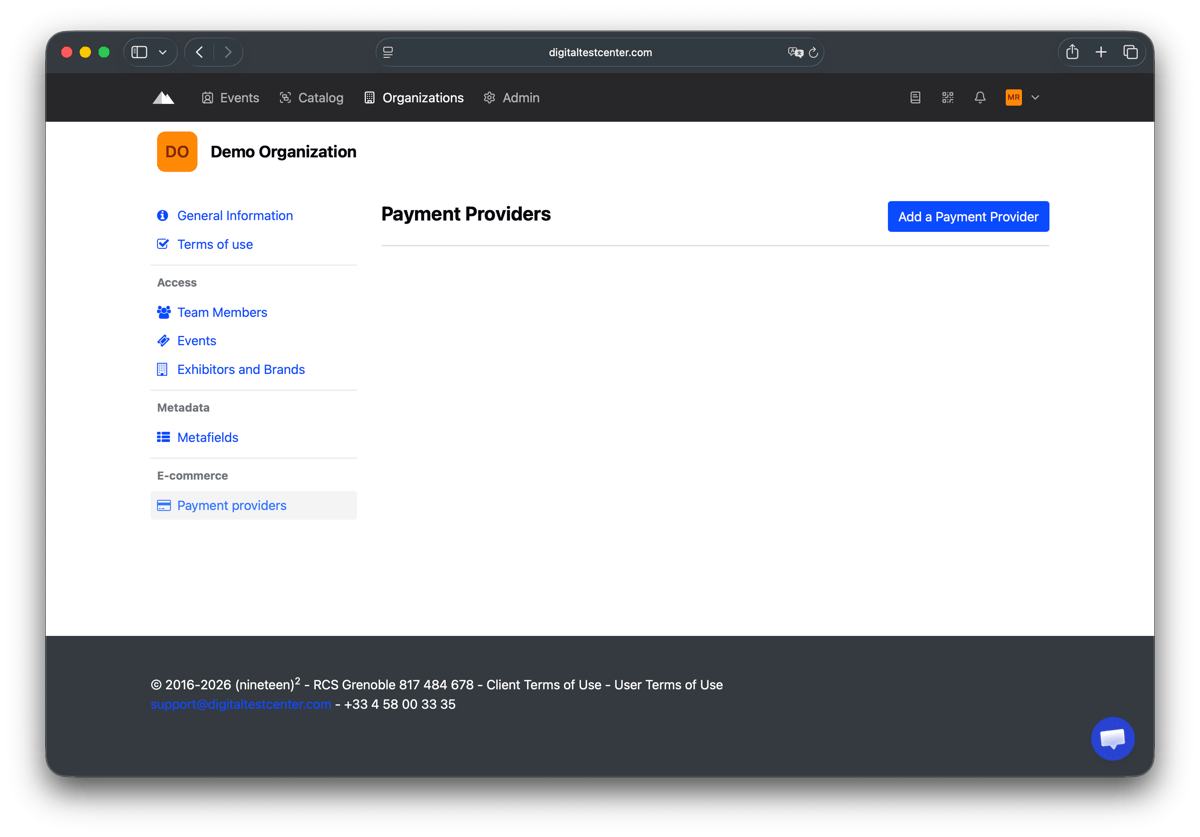 Organisation Payment Providers