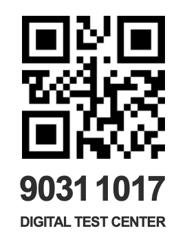 Example of a Digital Test Center QR label